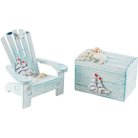 1 Ensemble de Mini Chaise de Plage Miniature Meubles Miniatures de Table Miniatures Chaise Miniature Décoration Chaise C (1/5)