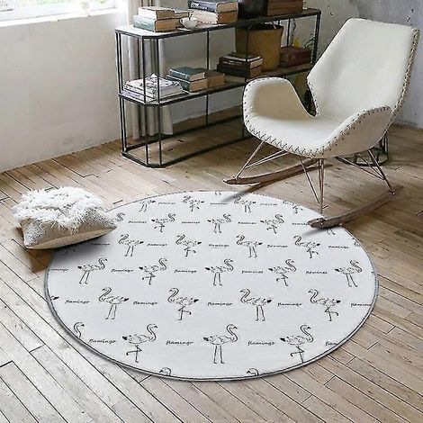 Tapis de bain rond 60x60cm antidérapant et doux pour salle de bain, chambre et salle de jeux (1/3)