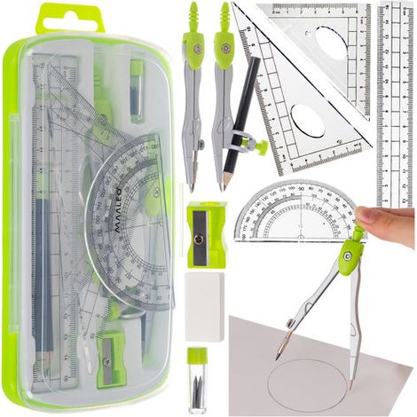 Juego de dibujo geometrico de 10 piezas con regla y compas 222856901 (1/5)
