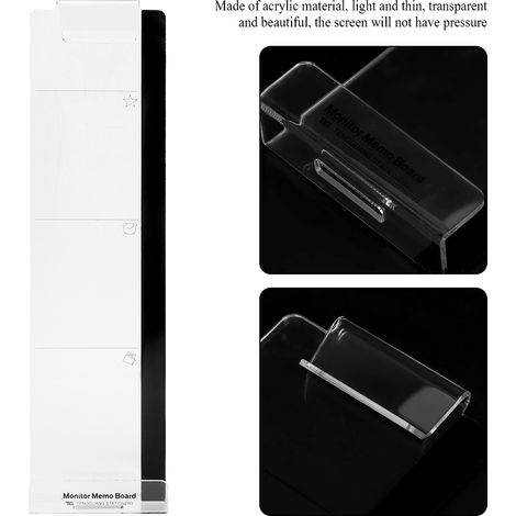Acryl-Memo-Monitor-Bildschirm: Haftnotiz- und Nachrichtentafel (linke Seite) (1/5)