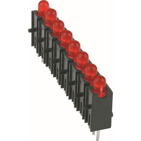 Mentor Mehrfach LED-Anzeige 2632.8180 LED-Baustein 39.56 mm Grün 3 mm 20 mcd 20 mA 2.2 V S=8-Fach, R
