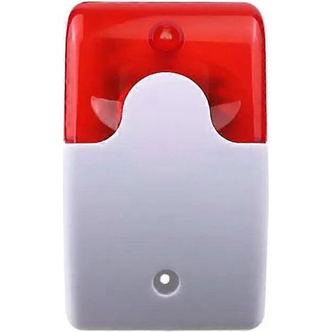 Alarme stroboscopique filaire d'intérieur 12 V/24 V/220 V, avertisseur sonore de sécurité rouge clignotant, 24 V CC (1/4)