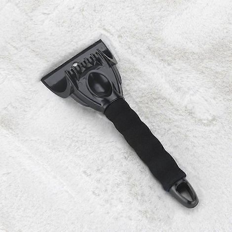 Grattoir à glace pour voiture, grattoir à glace pour pare-brise, grattoir à glace. (noir) (1 pièce) (1/5)