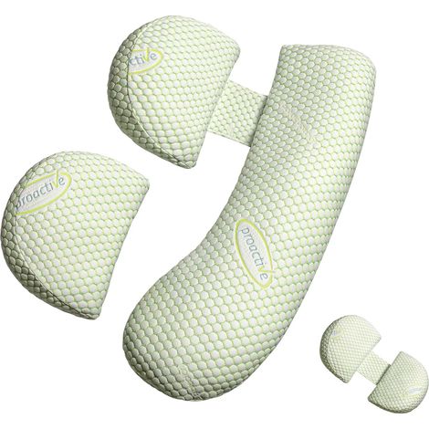 Almohada de embarazo para embarazadas, suave, con soporte para espalda, caderas y piernas, con funda extraíble y ajustable.