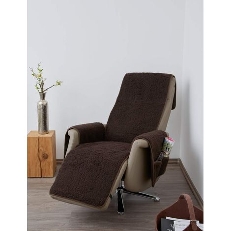 Plaid pour Fauteuil en Laine Vierge - Protège Les accoudoirs et Le Fauteuil sur Toute sa Longueur (1/2)