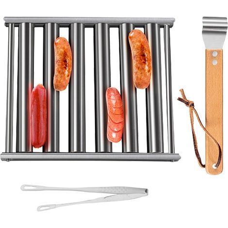 Support à pains à hot-dogs en acier inoxydable pour barbecue, grille à saucisses, accessoires de barbecue durables-AquaForge (1/4)