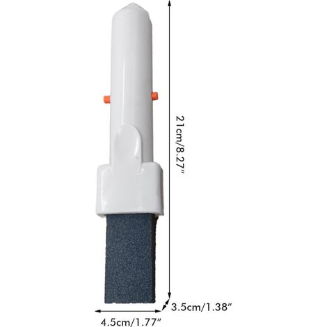 Schwimmbadreinigungswerkzeug (produktrechtlich geschützt) – Bimsstein-Reinigungskopf mit V-förmigem Streifen und universeller, teleskopierbarer Halterung – 2er-Pack, Abmessungen: 21 × 4,5 × 3,5 cm