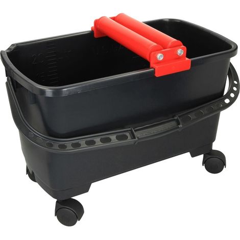 Seau à double rouleau et 4 roues 24 l