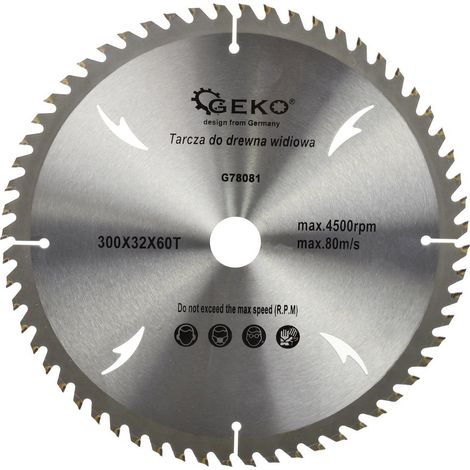 Hoja de sierra para madera 300x32x60T(agujeros)(20)