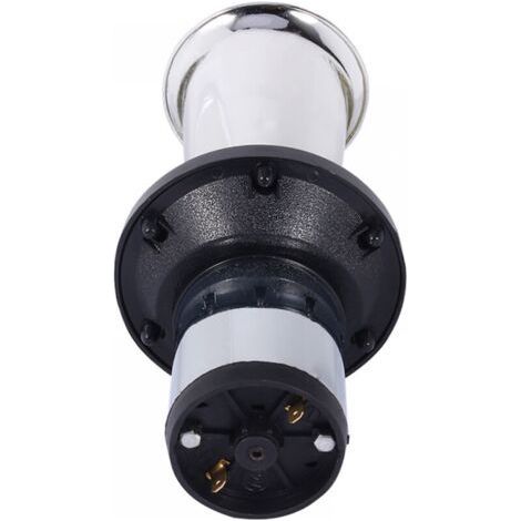 Klaxon vintage 12 V, 110 dB, 12 V 490 Hz, haut-parleur d'alarme puissant, style rétro classique (argent) (1/5)