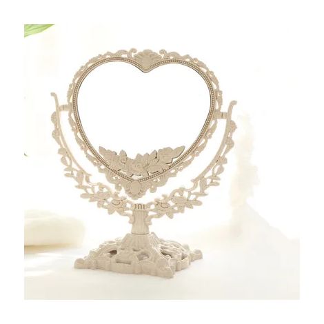 Miroir De Maquillage Rotatif - Miroir Ovale À Support Réglable - Pour Salle De Bain Bureau Ou Chambre - 1 Pièce
