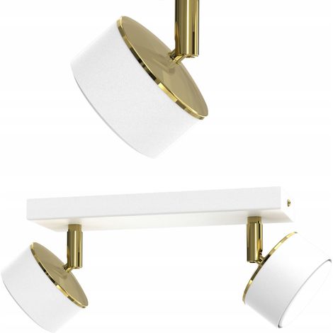 LAMPADA DA SOFFITTO PLAFONE FARETTO DA SOFFITTO BIANCO ORO GX53 LAMPADA LED LUCIDA (1/5)