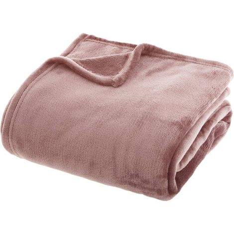 Atmosphera – Tapis en flanelle rose 180 x 230 cm – Douceur exceptionnelle – Lavable en machine – OEKO-TEX certifié
