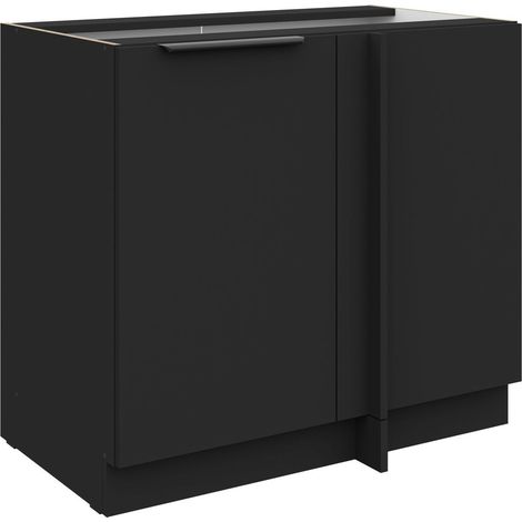 Küchen Eckunterschrank 105 cm SIENA Schwarz Küche Küchenzeile Küchenblock (1/5)