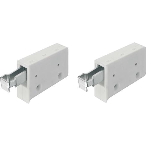 Cyclingcolors – Ferrure de suspension pour meuble suspendu 150 kg – Attache réglable pour porte en bois – Raccord connecteur blanc – Fixation armoire salle de bain