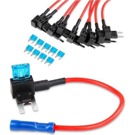 Porte-fusibles, adaptateur TAP pour fusibles à circuit supplémentaire, mini ATM APM, porte-fusibles à lame, paquet de 10 (1/4)