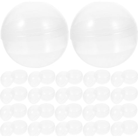 50 balles transparentes en plastique, balles rondes torsadées multi-usages, balles transparentes à remplir-4.5X4.5cm
