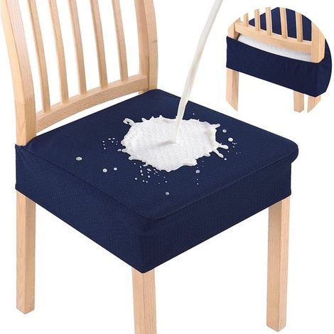 Coprisedia impermeabile per sedie da sala da pranzo, lunghezza 35-48 cm, larghezza 35-48 cm, altezza 5-13 cm. Coprisedia elastico e sfoderabile, cuscino per sedia impermeabile. (1/5)