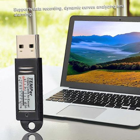 Thermomètre USB pour PC, capteur de température, enregistreur de données pour PC et ordinateur portable, argent (1/4)