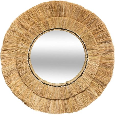 Specchio in rafia safari d57cm - Atmosphera créateur d'intérieur (1/3)