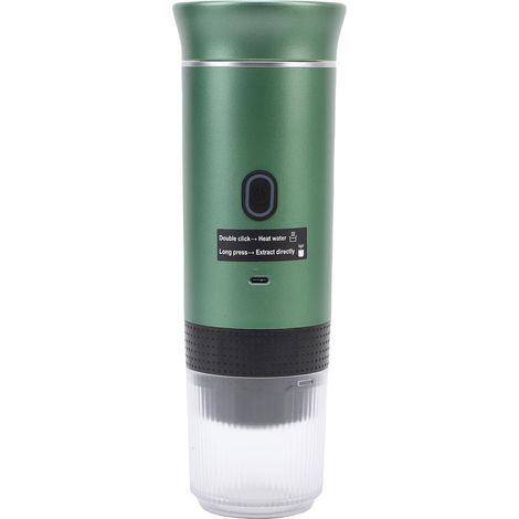 Expresso manuel de voyage, 20bar, USB, vert, capsules+café moulu (1/5)