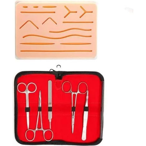 Kit de suture pour étudiants, trousse d'entraînement à la suture, formation aux premiers secours (1/4)