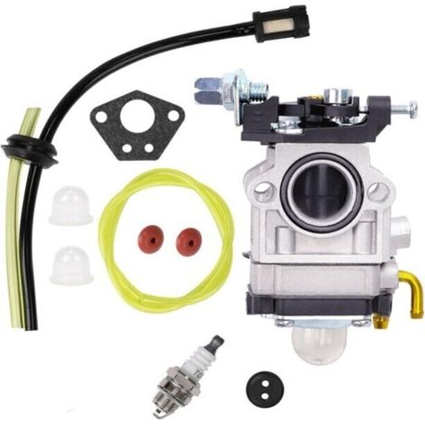 Vergaser für 52-cm³-, 49-cm³- und 43-cm³-Motoren von Freischneidern, Vergaser-Reparatursatz mit Dichtung, Schlauch und Zündkerze