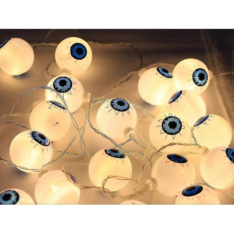 Halloween-Lichterkette, 3 Meter, 20 LEDs, Augapfel-Design, für Halloween-Dekorationen im Innen- und Außenbereich (1/5)