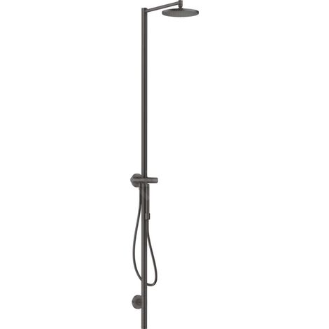 Colonne de douche HG AXOR STARCK avec tête de douche 240 1 jet en chrome noir brossé (1/5)