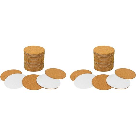 Packung mit 80 runden, selbstklebenden Korkplatten mit einem Durchmesser von 8,9 cm (3,5 Zoll) für Untersetzer, ideal für Bastelarbeiten und zum Schutz von Untersetzern. (1/5)