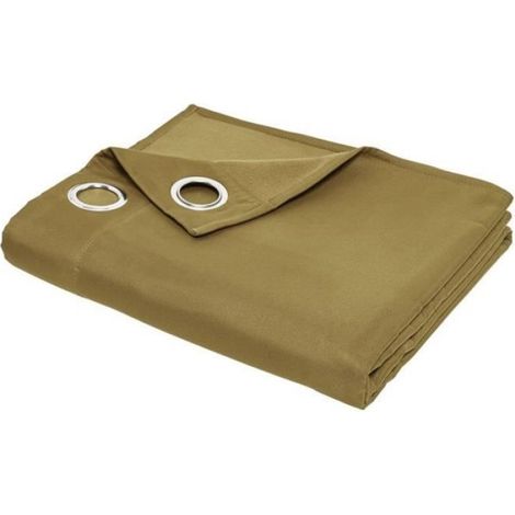 Rideau Isolant Thermique Essential Uni - 140 x 240 cm - Bronze (1/2)