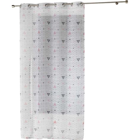 Panneau a oeillets rideau Voile 140 x 240 cm Cyllia blanc (1/2)