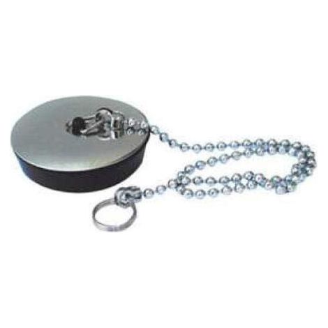 Idro Bric Ablaufstopfen Waschbecken 52mm mit Kette Schwarz und Chrom