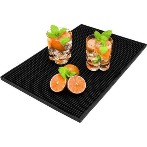 Tappetino da bar antiscivolo, scolapiatti per kitchen, cocktail bar, adatto per bar o uso domestico, utilizzato para fissare bicchieri da vino 45x30 cm (1/4)