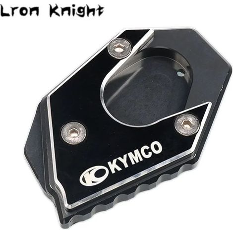 (Titane) Compatible avec les motos KYMCO Downtown 200i, 300i et 350i. Béquille latérale CNC, extension et support. (1/4)