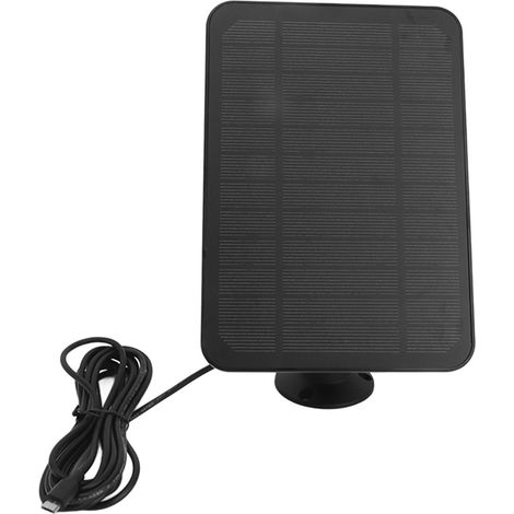 4W 5V Solarpanel für Arlo Ring und Blink Sicherheitskameras, IP65 wasserdichtes Solarladegerät mit 360° verstellbarer Halterung, Schwarz (1/5)