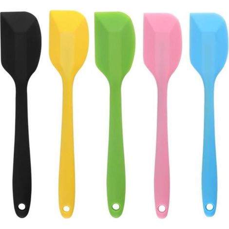 Spatules en Silicone - Non Toxique - Résistant à la Chaleur - Antiadhésif - Flexible - 5pcs (1/4)
