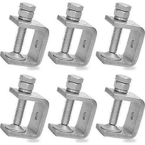 Lot de 6 serre-joints en acier inoxydable de 2,5 cm (1 pouce) pour le travail du bois (1/5)