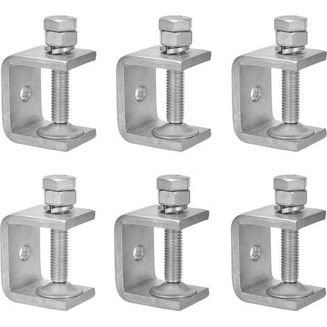 6 Pièces Serre-Joints C 30 mm – Acier Inoxydable 304 – Plage 0-25 mm – Soudage, Ébénisterie (1/5)