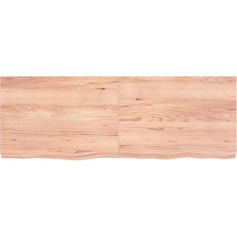 Maison Exclusive - Tischplatte Hellbraun 140x50x(2-6)cm Massivhol