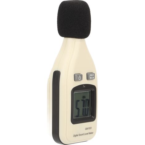 Tragbares Schallpegelmessgerät mit hintergrundbeleuchtetem LCD-Bildschirm, Messbereich von 30 bis 130 dB, Genauigkeit von 0,1 dB. (1/5)