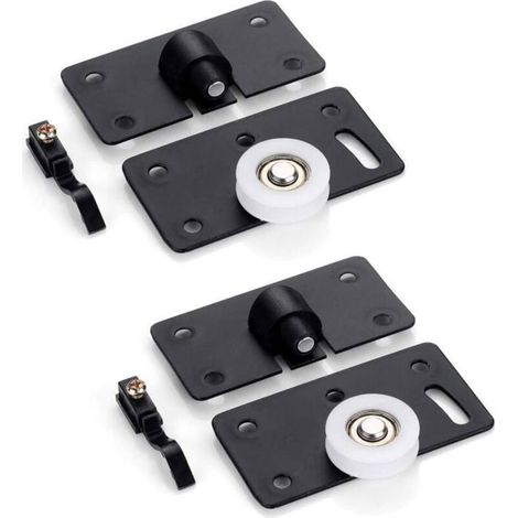 pares de rodillos para puertas correderas de armario, rodillos para gabinetes (1/4)
