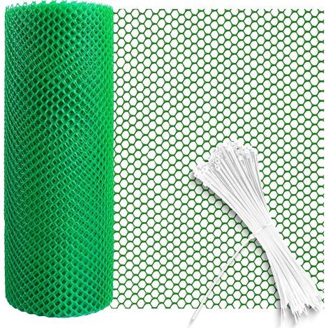 Rouleau de maille en fil de fer pour poulets en plastique 3m Clôture en maille en plastique pour élevage de volailles Filet de balcon de jardin pour décoration de la maison et jardinage, clôture (1/5)
