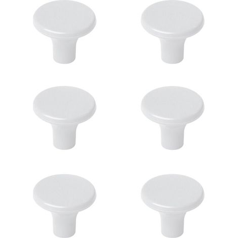 Butée Ronde Plastique D30mm (lot De 6) Protection Murale Et Meuble - Rei