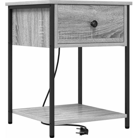 Maison Exclusive - Nachttisch Graues Sonoma 42 x 41 x 56 cm Holzw