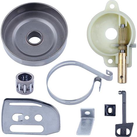 Tambour d'embrayage la pompe à huile Bande de frein Plaque de barre Levier de tige de starter Kit pour Husqvarna 142 137 136 36 41 Tronçonneuse 530069342 (1/5)