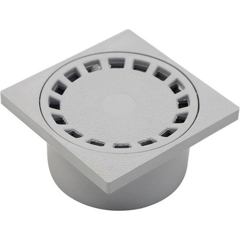 Siphon de sol avec grille ronde pour salles de bains 100 x 100 mm (1/5)