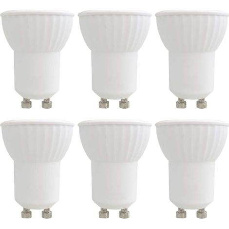 Spot LED Mini GU10 3W 230V Blanc Chaud 3000K, 45° 300lm, 35mm Équivalent 35W Halogène, Non-Dimmable, MR11 Spot Mini 220V Pour Meuble Cuisine, Lot de 6 (1/5)