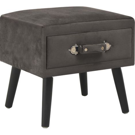 Maison Exclusive - Tables de chevet 2 pcs Gris 40x35x40 cm Velours