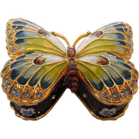 Signes Grimalt Joyero Decoracion  Joyero Mariposa Miniaturas Marrón 6x8x3cm 33336
